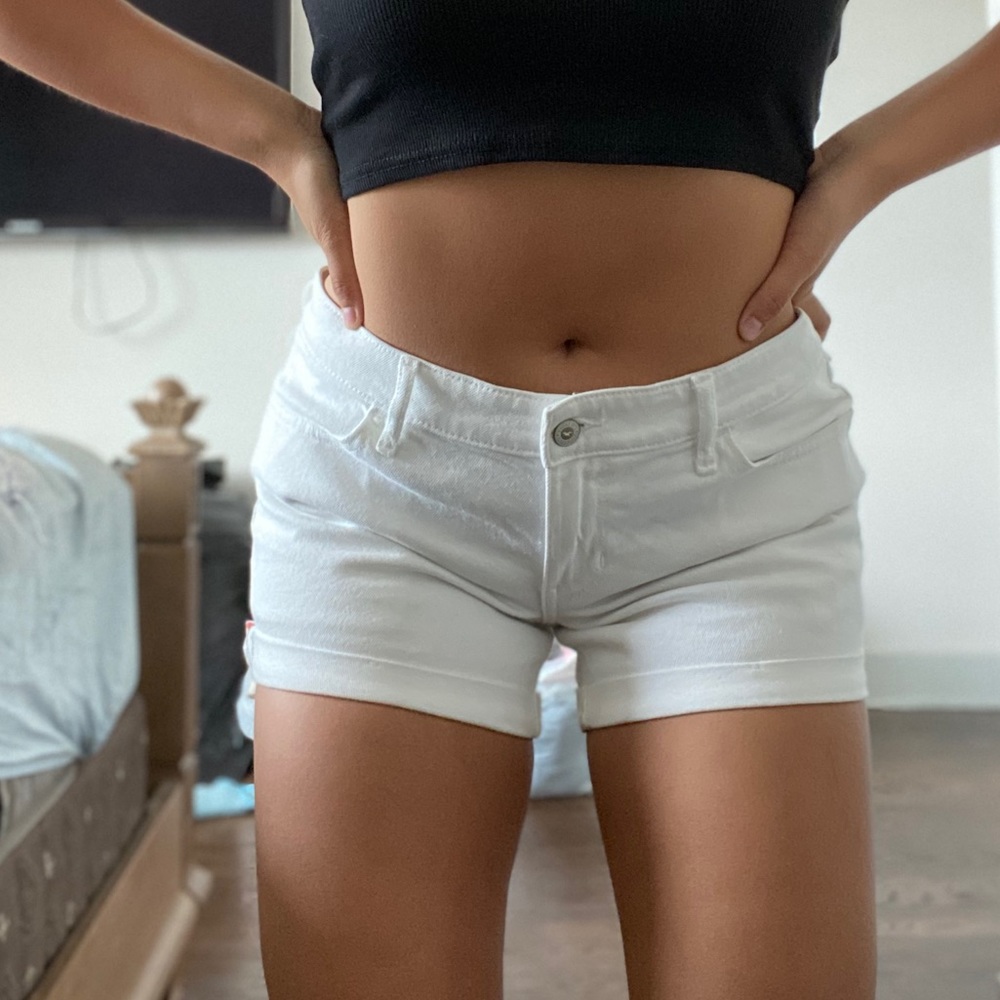 Low rise midi shorts vintage stretch